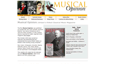 Desktop Screenshot of musicalopinion.com